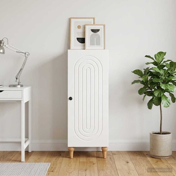 VidaXL Széf Magasfényű Fehér 33 x 34,5 x 90 cm Szerelt Fa
