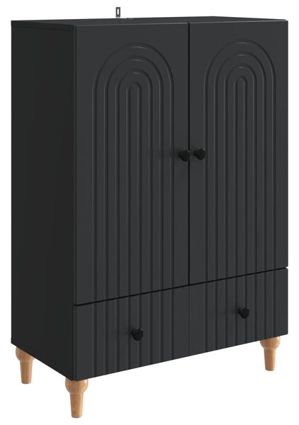 VidaXL Széf Fekete 66 x 34,5 x 95 cm Szerelt Fa