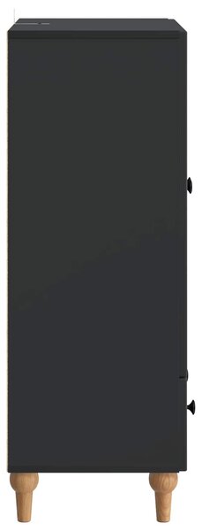 VidaXL Széf Fekete 66 x 34,5 x 95 cm Szerelt Fa