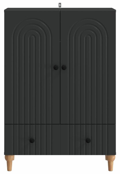 VidaXL Széf Fekete 66 x 34,5 x 95 cm Szerelt Fa