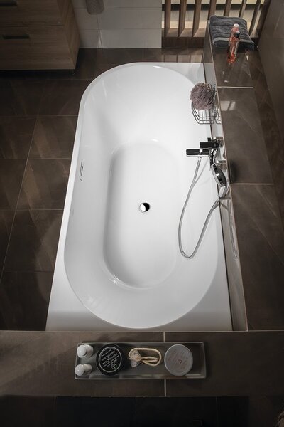 Aqualine Aqualine, TIBERA R álló sarokkád 170x80cm, fehér, E1015