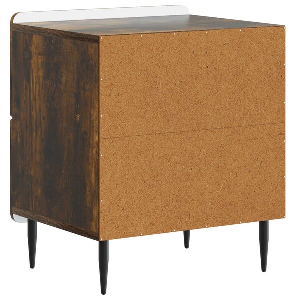 VidaXL Éjjeliszekrény fiókkal 2 pcs Füstös Tölgy 43 x 34,5 x 49,5 cm