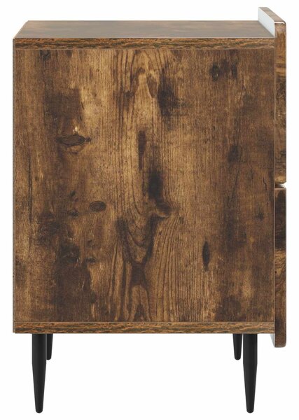 VidaXL Éjjeliszekrény fiókkal 2 pcs Füstös Tölgy 43 x 34,5 x 49,5 cm