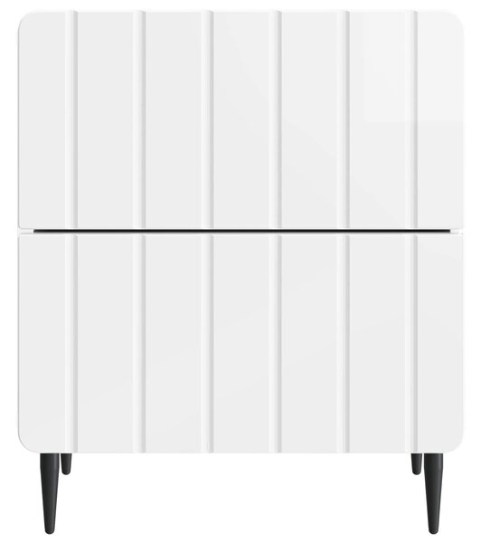 VidaXL Éjjeliszekrény 2 pcs Magasfényű Fehér 43 x 34,5 x 49,5 cm