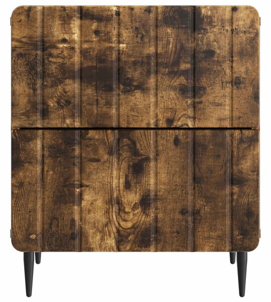 VidaXL Éjjeliszekrény fiókkal 2 pcs Füstös Tölgy 43 x 34,5 x 49,5 cm
