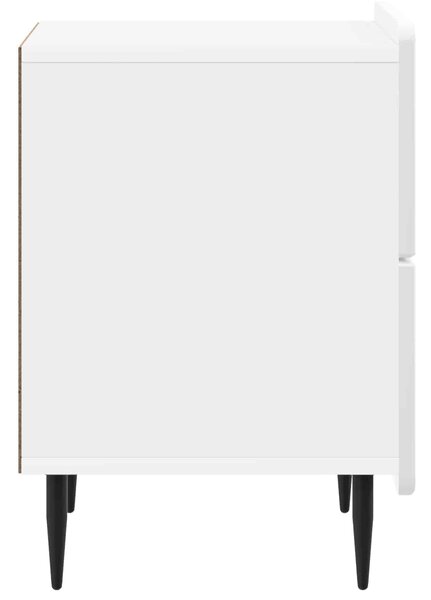 VidaXL Éjjeliszekrény 2 pcs Magasfényű Fehér 43 x 34,5 x 49,5 cm