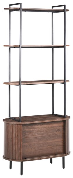 Négyszintes polcos elem BRADLEY 180 cm Sötétbarna