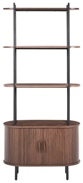 Négyszintes polcos elem BRADLEY 180 cm Sötétbarna