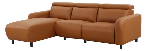Relax sarokkanapé Revbena 100, Öko-bőr, 86x274x181cm, Narancs