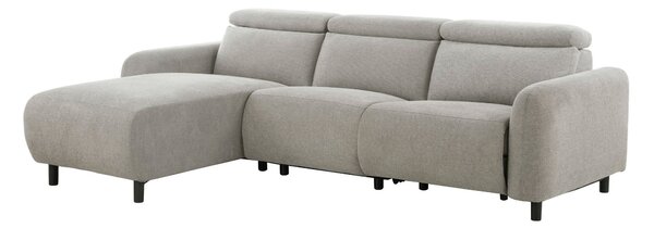 Relax sarokkanapé Revbena 100, Kárpit, 86x274x181cm, Világosszürke