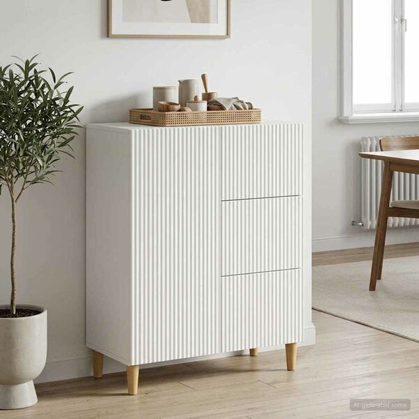 VidaXL Széf Fehér 66 x 34,5 x 90 cm Szerelt Fa