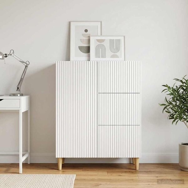 VidaXL Széf Fehér 66 x 34,5 x 90 cm Szerelt Fa