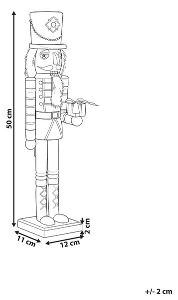 Dekor kiegészítő RODSJON 50 cm Diótörő Piros