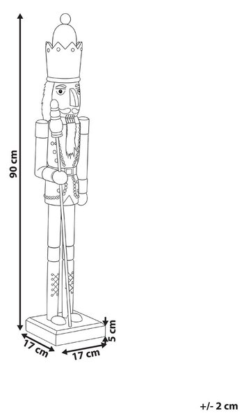 Dekor kiegészítő MALARAN 90 cm Diótörő Piros