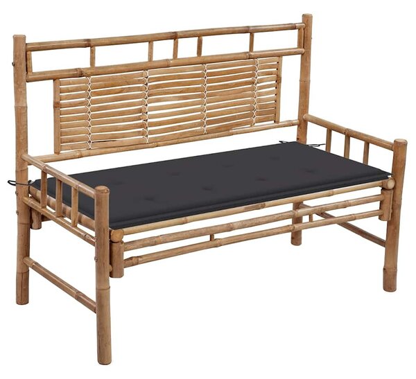 Bambusz kerti pad párnával 120 cm