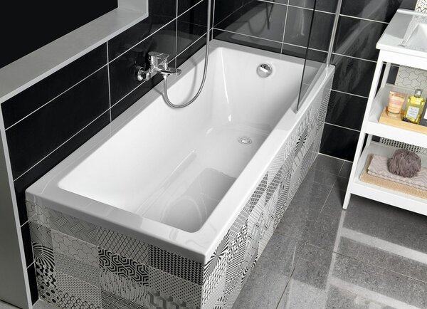 Aqualine Aqualine, DOUBRAVA négyszögletes kád 160x70x41cm, fehér, A1670