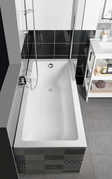 Aqualine Aqualine, DOUBRAVA négyszögletes kád 160x70x41cm, fehér, A1670