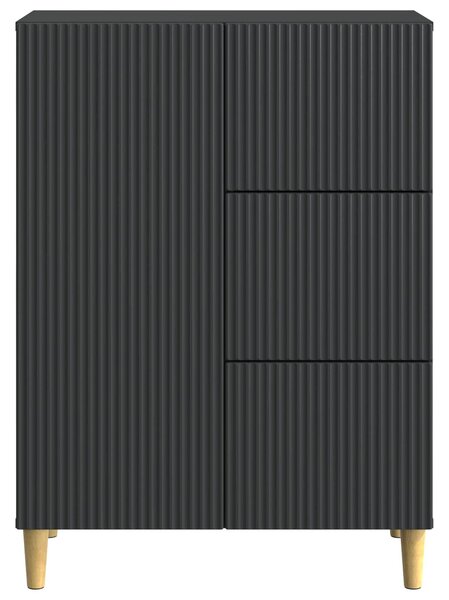 VidaXL Széf fiókkal Fekete 66 x 34,5 x 90 cm Szerelt Fa