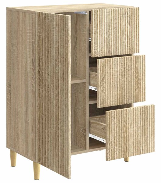 VidaXL Széf fiókkal Sonoma Tölgy 66 x 34,5 x 90 cm Szerelt Fa
