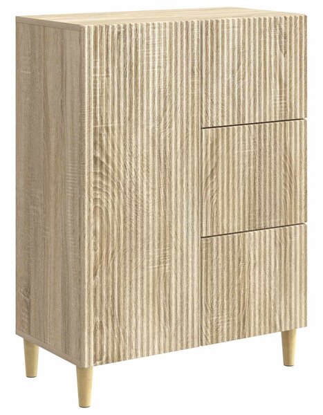 VidaXL Széf fiókkal Sonoma Tölgy 66 x 34,5 x 90 cm Szerelt Fa