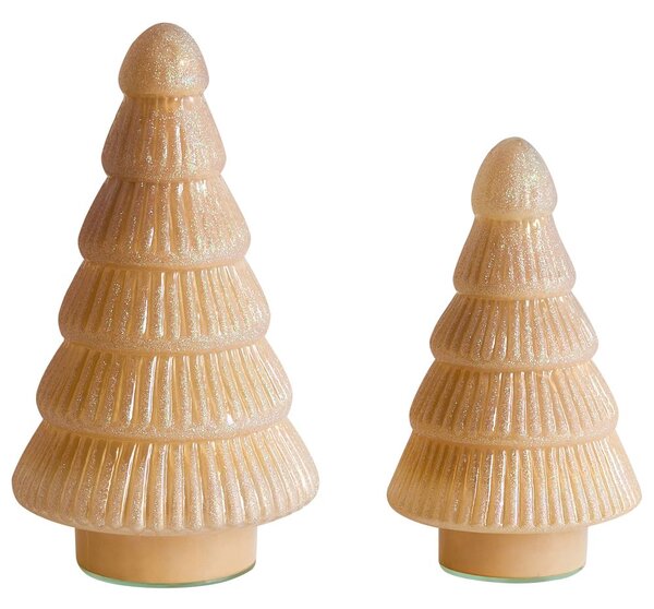 Kétdarabos dekorfigura szett FLAREN 20/25 cm Karácsonyfa Bézs