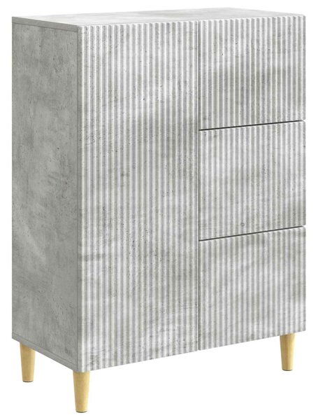 VidaXL Széf fiókkal Betonszürke 66 x 34,5 x 90 cm Szerelt Fa