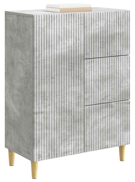 VidaXL Széf fiókkal Betonszürke 66 x 34,5 x 90 cm Szerelt Fa