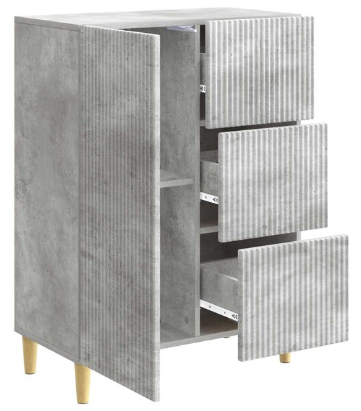 VidaXL Széf fiókkal Betonszürke 66 x 34,5 x 90 cm Szerelt Fa
