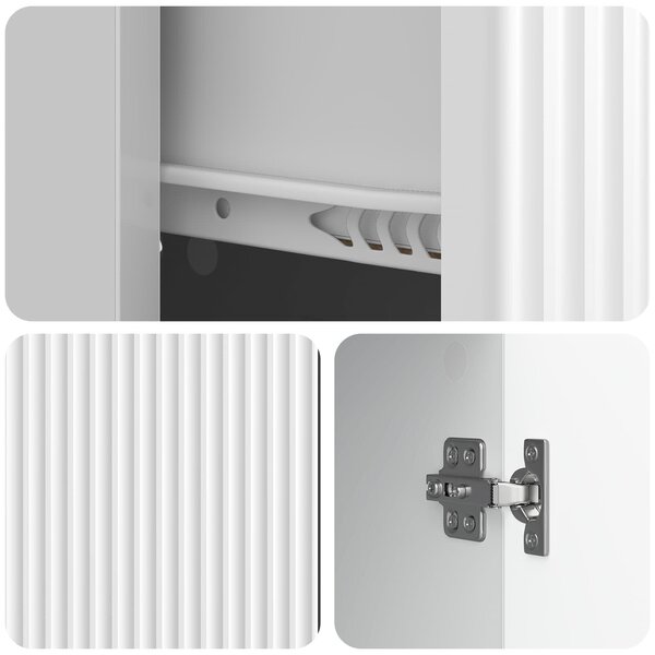 VidaXL Széf fiókkal Magasfényű Fehér 66 x 34,5 x 90 cm Szerelt Fa