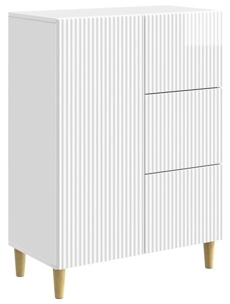 VidaXL Széf fiókkal Magasfényű Fehér 66 x 34,5 x 90 cm Szerelt Fa