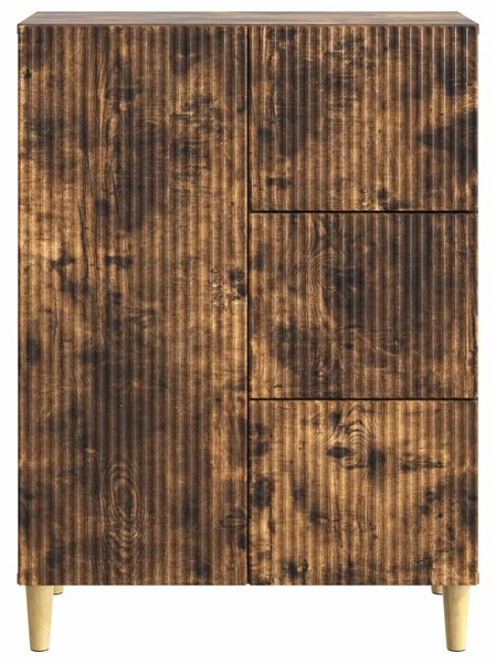 VidaXL Széf fiókkal Füstös Tölgy 66 x 34,5 x 90 cm Szerelt Fa