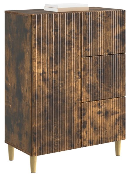 VidaXL Széf fiókkal Füstös Tölgy 66 x 34,5 x 90 cm Szerelt Fa