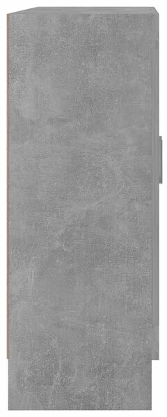 Betonszürke szerelt fa vitrinszekrény 82,5 x 30,5 x 80 cm
