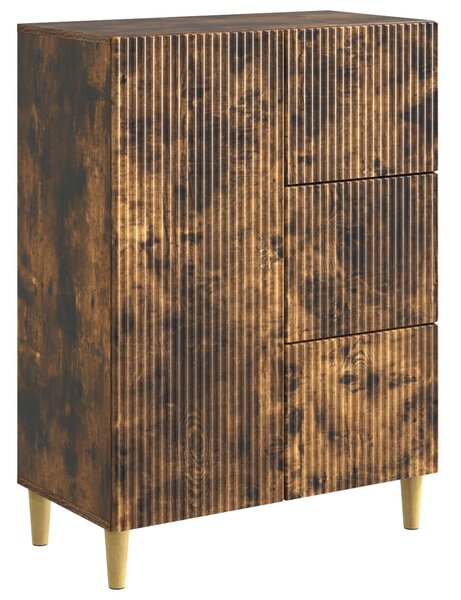 VidaXL Széf fiókkal Füstös Tölgy 66 x 34,5 x 90 cm Szerelt Fa