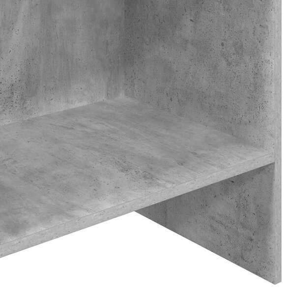 Betonszürke szerelt fa könyvszekrény 60 x 35 x 180 cm