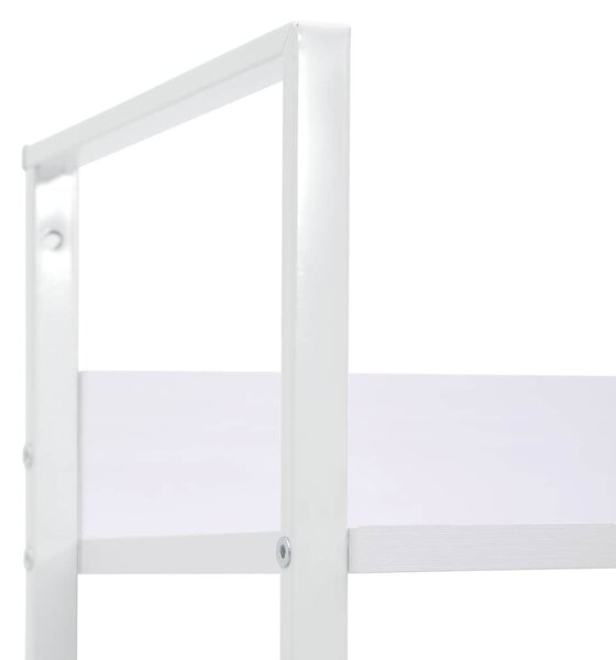 4 szintes fehér szerelt fa könyvespolc 60 x 27,6 x 124,5 cm