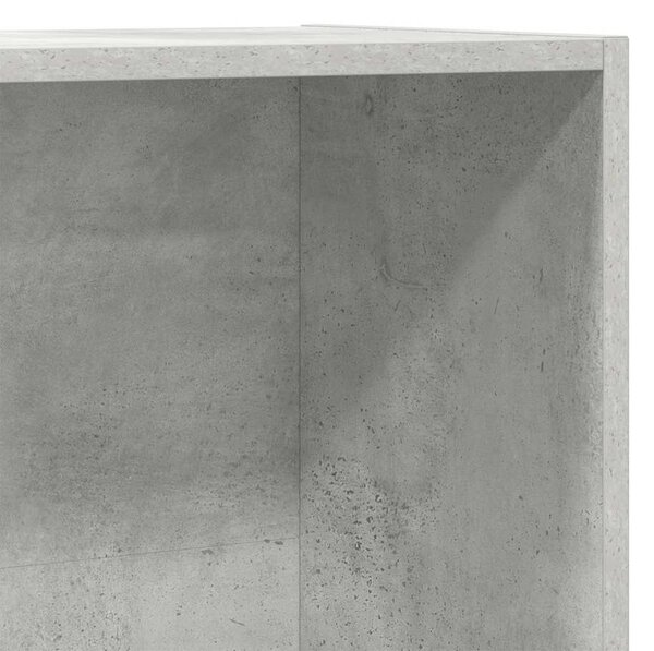 Betonszürke szerelt fa könyv-/TV-szekrény 36 x 30 x 114 cm