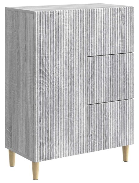 VidaXL Széf fiókkal Szürke Sonoma 66 x 34,5 x 90 cm Szerelt Fa