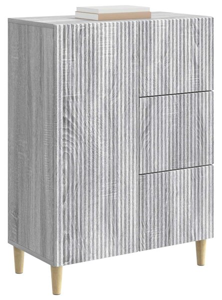 VidaXL Széf fiókkal Szürke Sonoma 66 x 34,5 x 90 cm Szerelt Fa