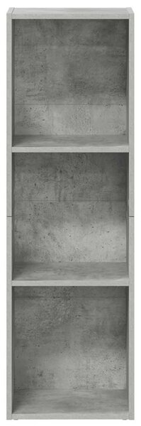 Betonszürke szerelt fa könyv-/TV-szekrény 36 x 30 x 114 cm