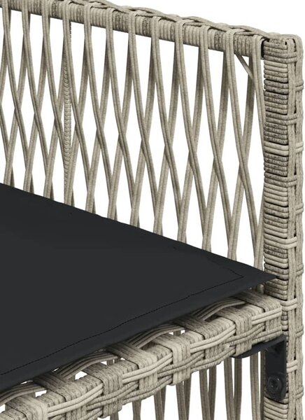 VidaXL 13 részes szürke polyrattan kerti étkezőgarnitúra párnákkal