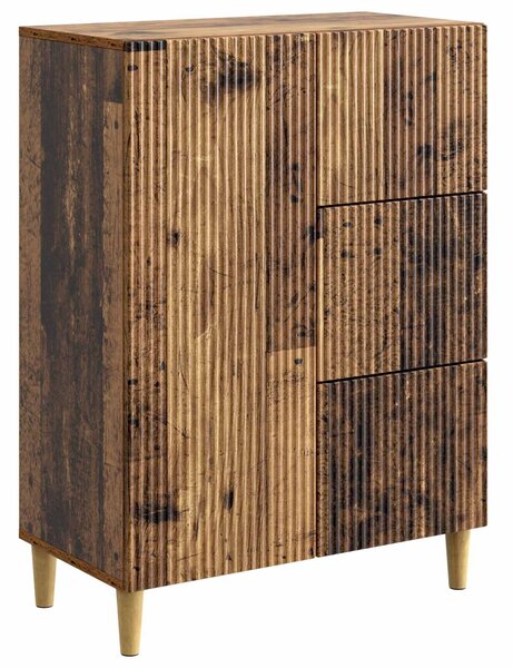 VidaXL Széf fiókkal Antik Fa 66 x 34,5 x 90 cm Szerelt Fa