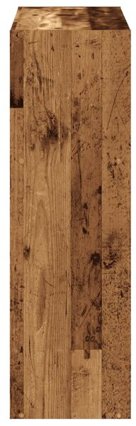 Antik fa színű szerelt fa könyvespolc 102 x 32 x 102 cm