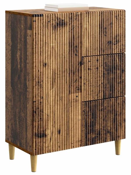 VidaXL Széf fiókkal Antik Fa 66 x 34,5 x 90 cm Szerelt Fa