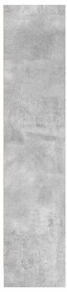 Betonszürke szerelt fa könyvespolc 80 x 24 x 109 cm
