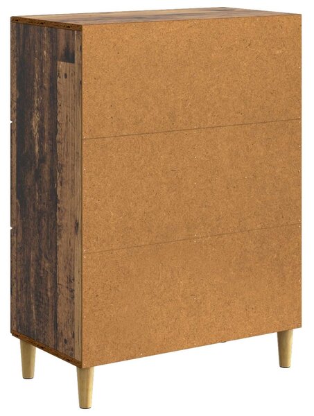 VidaXL Széf fiókkal Antik Fa 66 x 34,5 x 90 cm Szerelt Fa