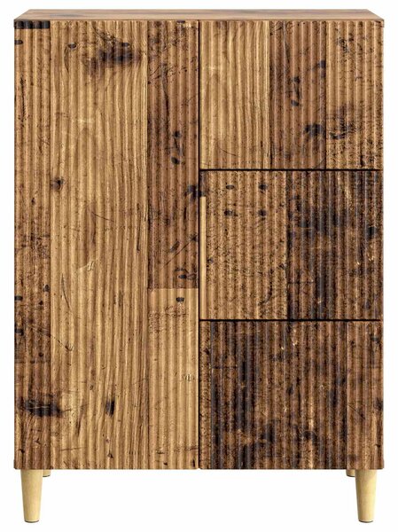 VidaXL Széf fiókkal Antik Fa 66 x 34,5 x 90 cm Szerelt Fa