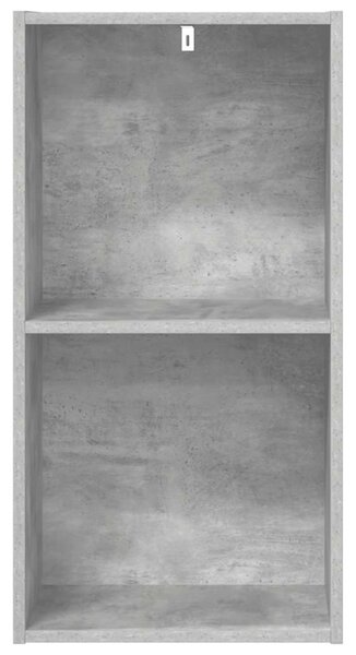 2-szintes betonszürke forgácslap könyvszekrény 40x30x76,5 cm
