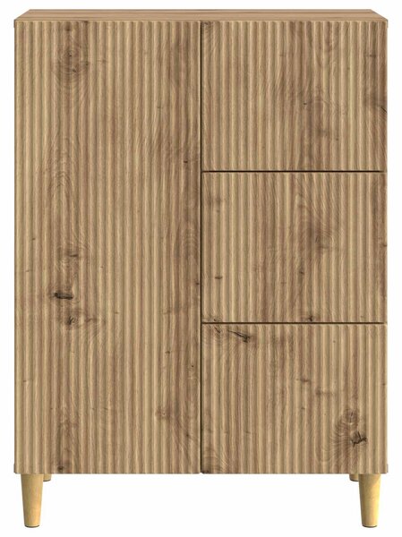 VidaXL Széf Kézműves Tölgy 66 x 34,5 x 90 cm Szerelt Fa