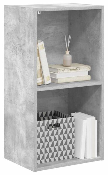 2-szintes betonszürke forgácslap könyvszekrény 40x30x76,5 cm